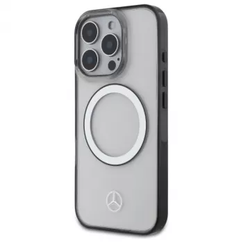 Mercedes-Benz MEHMP16L23HUOKC iPhone 16 Pro 6,3 inch caurspīdīgais cietais maciņš ar logo un MagSafe