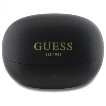 Guess Capsule Printed Logo - Bluetooth TWS ANC & ENC Earbuds ar uzlādes futrāli (Melns)