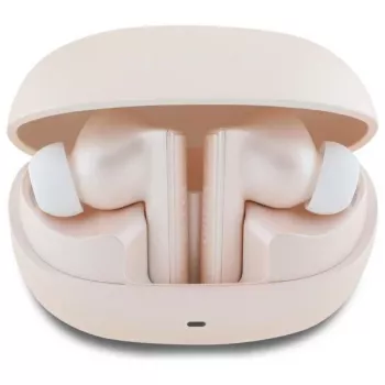 Guess Capsule Printed Logo - Bluetooth TWS ANC & ENC austiņas + uzlādes maciņš (rozā)