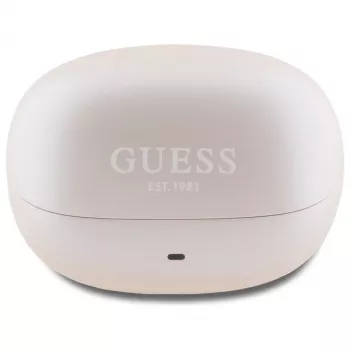 Guess Capsule Printed Logo - Bluetooth TWS ANC & ENC austiņas + uzlādes maciņš (rozā)