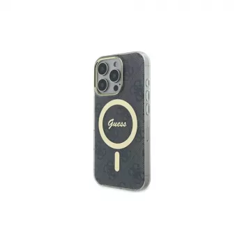 Guess GUHMP16XH4STK Hardcase Apple iPhone 16 Pro Max 6,9 inch Melns IML 4G MagSafe