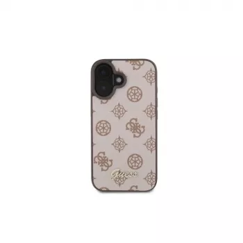 Guess Peony Script MagSafe Maciņš iPhone 16 (Brūns)