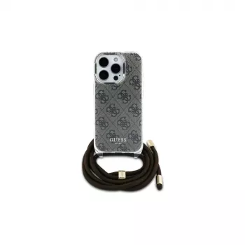 Guess GUHCP16XHC4SEW Cietais Maciņš Apple iPhone 16 Pro Max 6,9 inch Brūns Crossbody Siksniņa 4G Print