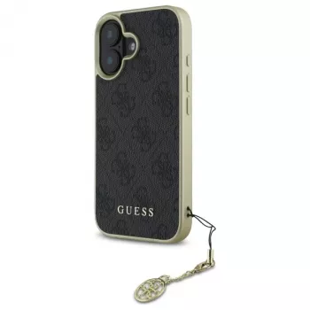 Guess GUHCP16MGF4GGR Hardcase iPhone 16 Plus 6.7 Melns 4G Charms Collection