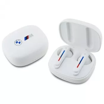 BMW BMBEMIATP20LOH True Wireless Stereo (TWS) Bluetooth 5.1 In-Ear Earbuds with Charging Cradle - White