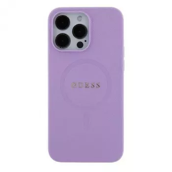 Guess GUHMP16XPSAHMCU iPhone 16 Pro Max 6,9 collu Purple Saffiano Hardcase ar MagSafe
