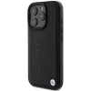 BMW Hot Stamp Leather Hard Case iPhone 16 Pro 6,3 inch Melns