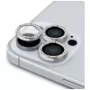 Guess BP Rhinestone 2-in-1 Screen and Camera Lens Protector Set for Apple iPhone 16 Pro Max - Silver