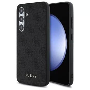 Guess 4G Metal Gold Logo Back Cover for Samsung Galaxy S24 FE - Grey