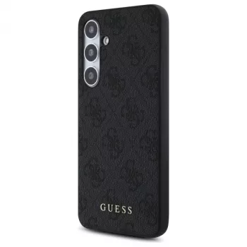 Guess 4G Metal Gold Logo Back Cover for Samsung Galaxy S24 FE - Grey