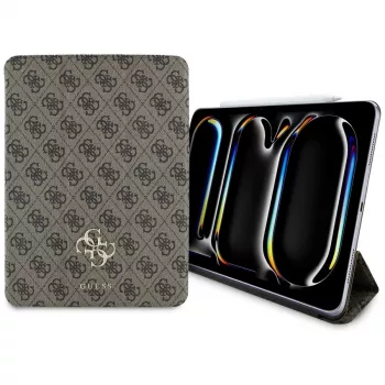Guess GUFC11PM24PS4SGW iPad Pro 11 M4 2024 / M5 2025 Brown Magnetic 4G Big Logo Folio Case