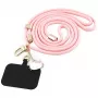 HELLO KITTY Universal Phone Lanyard Patch & Kitty Head Charm Pink