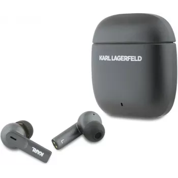 KARL LAGERFELD Metal Printed Logo TWS Earbuds ar ANC/ENC - Melns