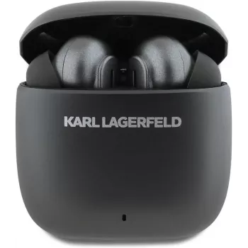 KARL LAGERFELD Metal Printed Logo TWS Earbuds ar ANC/ENC - Melns