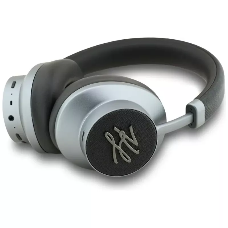 KARL LAGERFELD Grained Initials Bluetooth ANC Over-Ear Headphones Black