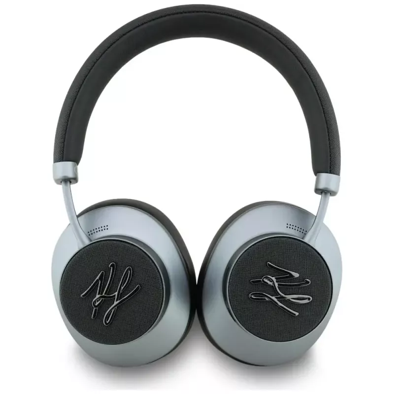 KARL LAGERFELD Grained Initials Bluetooth ANC Over-Ear Headphones Black