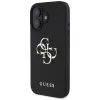 Guess Grained Big 4G Logo Small Classic Logo Case iPhone 16 (Melns)