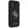 Guess Grained Big 4G Logo Small Classic Logo Case iPhone 16 (Melns)