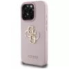 Guess Grained Big 4G Logo Small Classic Logo Back Cover for Apple iPhone 16 Pro (Rozā)