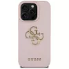 Guess Grained Big 4G Logo Small Classic Logo Back Cover for Apple iPhone 16 Pro (Rozā)