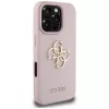 Guess Grained Big 4G Logo Small Classic Logo Back Cover for Apple iPhone 16 Pro (Rozā)