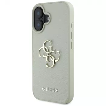 Guess Grained Big 4G Logo Small Classic Back Cover iPhone 16 – Green