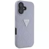 Guess Hot Stamp 4G Pattern Triangle Metal Logo Maciņš iPhone 16 (Purple)