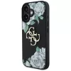 Guess Grained Roses Big 4G Logo Case for Apple iPhone 16, Black