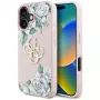 Guess Grained Roses Big 4G Logo Case Apple iPhone 16 – Rozā