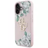 Guess Grained Roses Big 4G Logo Case Apple iPhone 16 – Rozā