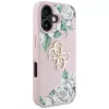 Guess Grained Roses Big 4G Logo Case Apple iPhone 16 – Rozā