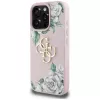 Guess Grained Roses Big 4G Logo Case iPhone 16 Pro Max - Pink