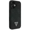 Guess Grained Hot Stamp Peony Triangle Logo MacSafe Macītis iPhone 16 (Melns)