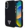 Guess Denim Triangle Logo MagSafe Maciņš iPhone 16 Melns