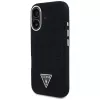 Guess Denim Triangle Logo MagSafe Maciņš iPhone 16 Melns