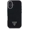 Guess Denim Triangle Logo MagSafe Maciņš iPhone 16 Melns