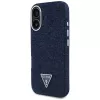Guess Denim Triangle Logo MagSafe Case for iPhone 16 Blue