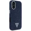 Guess Denim Triangle Logo MagSafe Case for iPhone 16 Blue