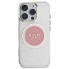 Guess IML Metal Colored Circle Classic Logo MacSafe Macīgs iPhone 16 Pro (Rozā)