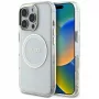 Guess IML Metal Colored Circle Classic Logo MacSafe Macītis iPhone 16 Pro (Balts)
