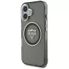 Guess IML Metal Mountain Logo Macīgais Macītis iPhone 16 (Melns)