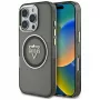 Guess IML Metal Mountain Logo MacSafe Macītis iPhone 16 Pro (Melns)