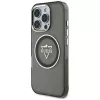 Guess IML Metal Mountain Logo MacSafe Macītis iPhone 16 Pro (Melns)