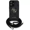 Guess 4G Big Logo Cord StapCrossbody Case for iPhone 16, Black