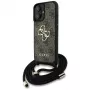 Guess 4G Big Logo Cord Strap Crossbody Case for iPhone 16 Plus - Brown