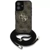 Guess 4G Big Logo Cord Strap Crossbody Case for iPhone 16 Plus - Brown