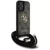 Guess 4G Big Logo Cord Strap Crossbody Case for iPhone 16 Plus - Brown