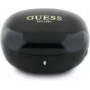 Guess Flat Classic Logo Electroplated TWS Earbuds ar uzlādes futrāli (Melns)