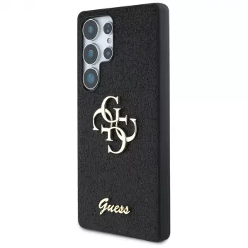 Guess Fixed Glitter Big 4G Metal Logo Case Samsung Galaxy S25 Ultra (Melns)
