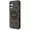 Guess 4G Round Patch Classic Logo MagSafe Case for Samsung Galaxy S25+ (Brown)